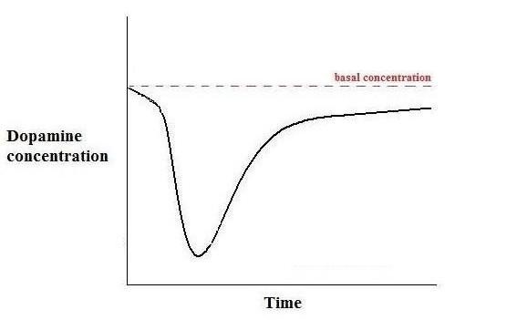pain - dopamine conc vs. time
